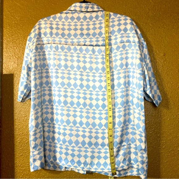 Unisex Pretty Garbage Button Down Funky Checkered Shirt. - Picture 7 of 9